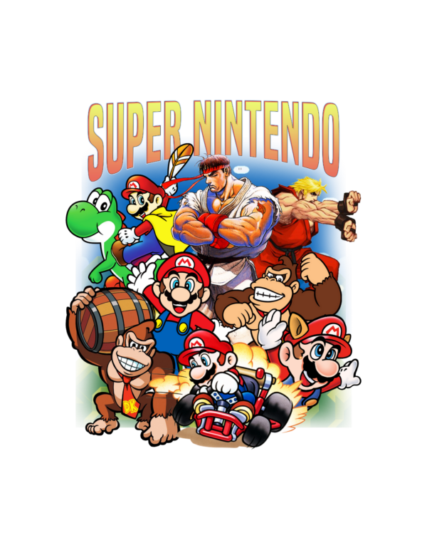 Super Nintendo Anime Graphic Printed Shirt